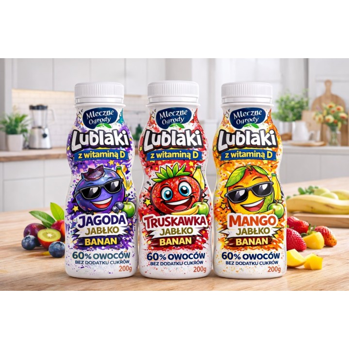 Lublaki 3 smaki – Truskawka, Jagoda, Mango | Mleczne Ogrody