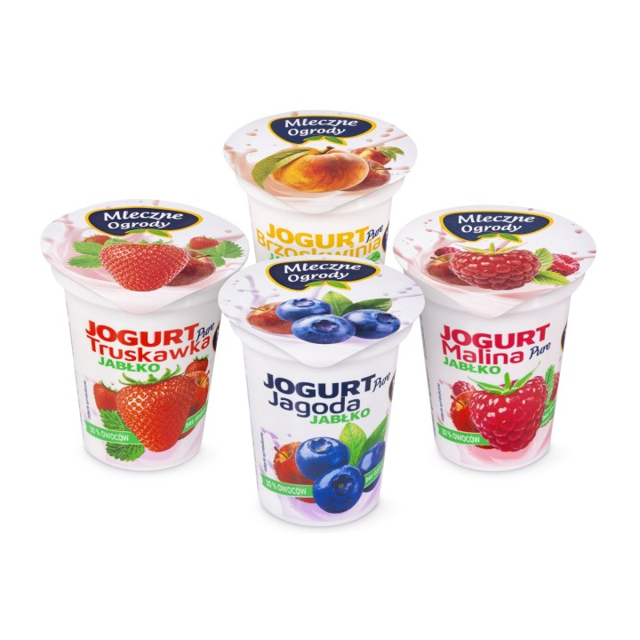 Jogurty Pure 150 g – 4 smaki | Mleczne Ogrody