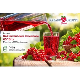 Concentrato di succo di ribes rosso 65° Brix \| Kabako